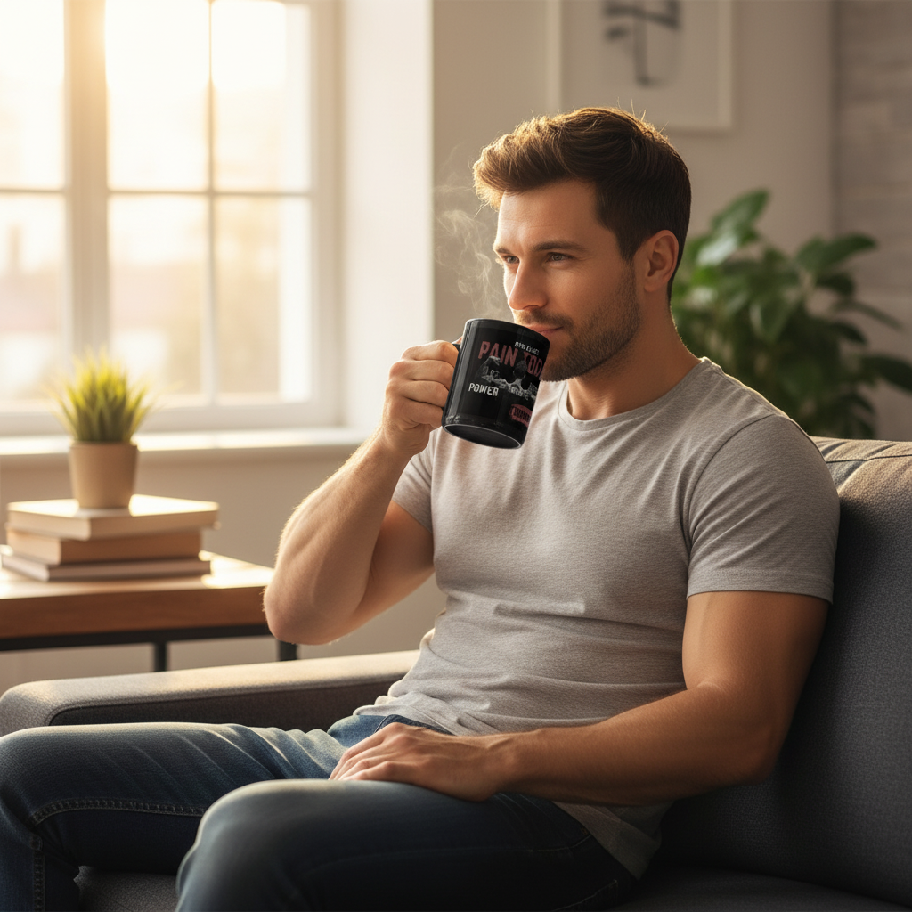 Black Coffee Mug