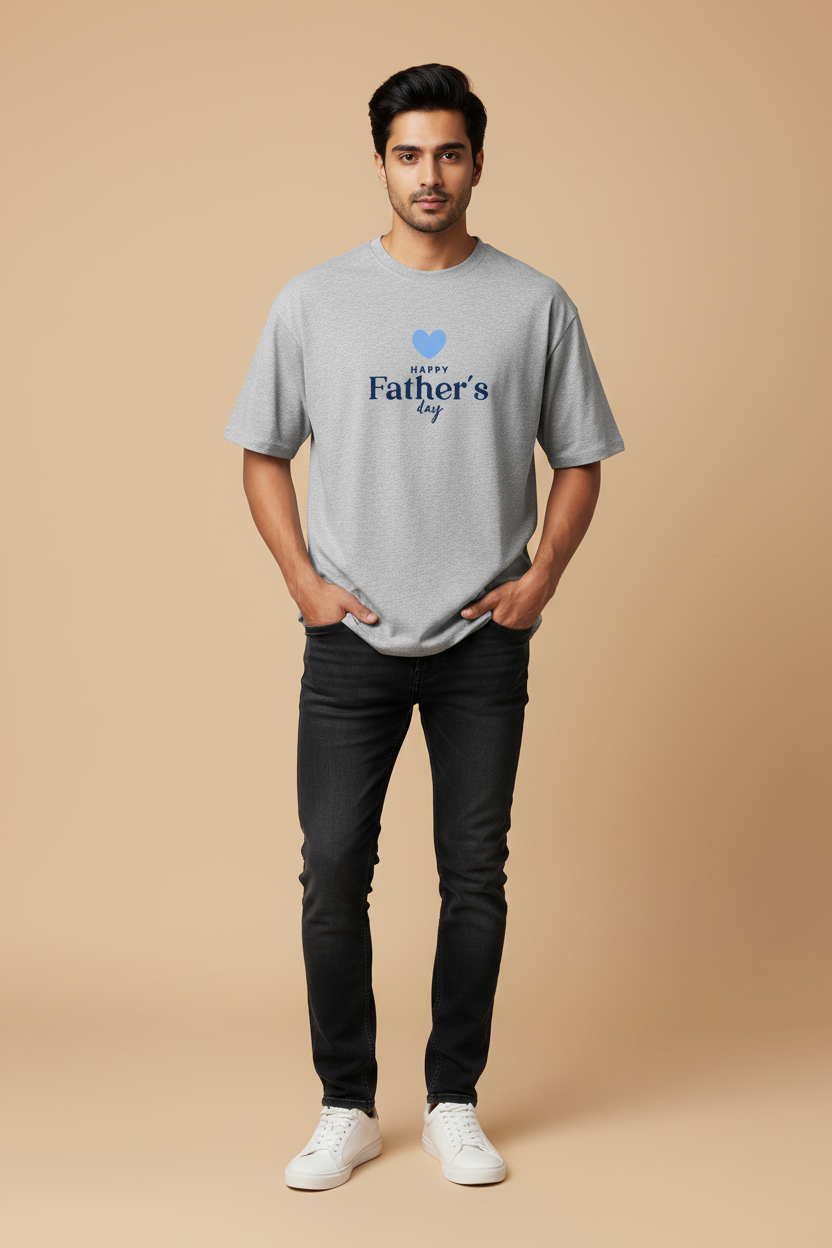 Grey Melange - Father's Day Oversized