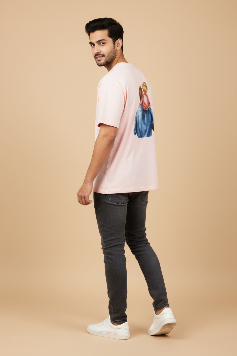 Light Baby Pink Back - Father's Day Oversized