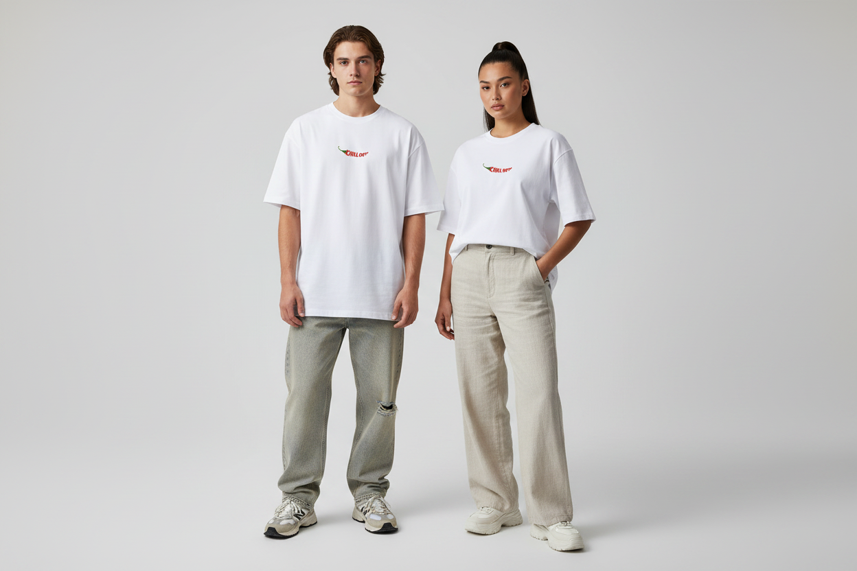 Unisex Oversized T-Shirt White - Male & Female