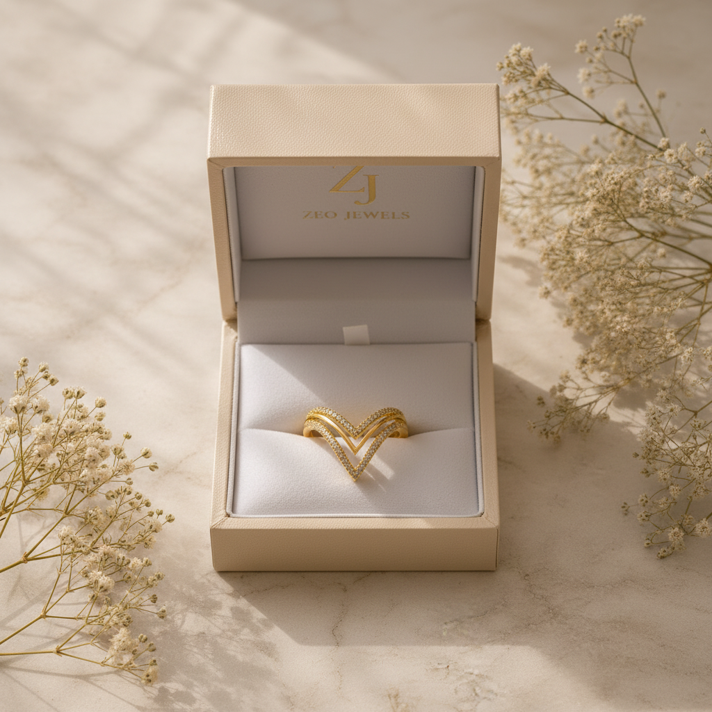 V-Shape Ring - Inside Box